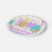 Assiettes En Carton Plaque papier Jump Anniversaire (Angle)