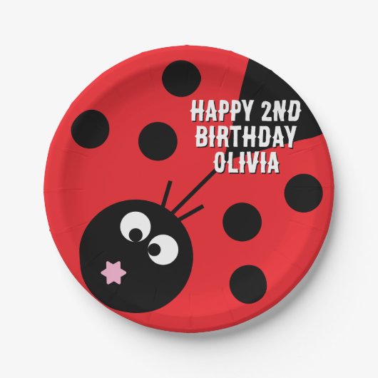Assiettes En Carton Plaque papier Ladybird - Carton mignon (Devant)