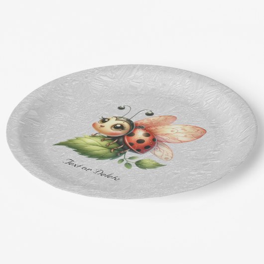 Assiettes En Carton Plaque papier Ladybug (Angle)