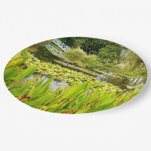Assiettes En Carton Plaque papier Lily Pond (Angle)