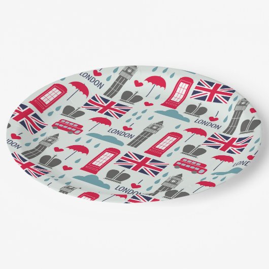 Assiettes En Carton Plaque papier Londres, Angleterre (Angle)