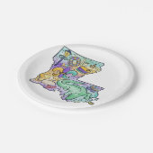 Assiettes En Carton Plaque papier Louisiane (Angle)