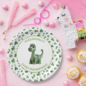 Assiettes En Carton Plaque papier Lucky One Dinosaur st patrick (Fête)