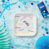 Assiettes En Carton Plaque papier Mah Jongg américaine (Fête)