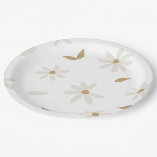 Assiettes En Carton Plaque papier marguerite (Angle)
