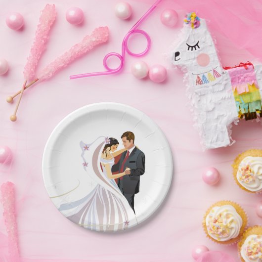 Assiettes En Carton Plaque papier mariage (Fête)