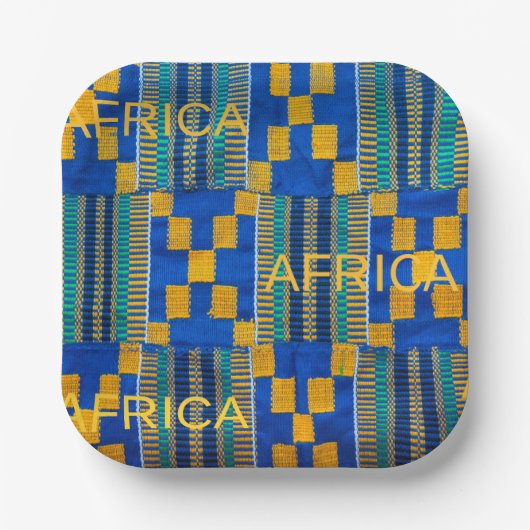 Assiettes En Carton Plaque papier Mariage africaine (Recto)
