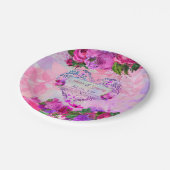 Assiettes En Carton Plaque papier Mariage Amethyst Raspberry (Angle)