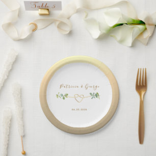 Assiettes En Carton Plaque papier Mariage Eucalyptus