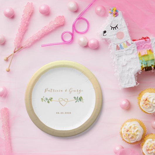 Assiettes En Carton Plaque papier Mariage Eucalyptus (Fête)