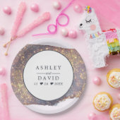 Assiettes En Carton Plaque papier Mariage Iridescente Purple Gold Part (Fête)