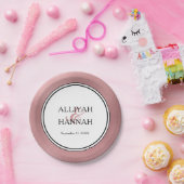 Assiettes En Carton Plaque papier Mariage moderne Rose LGBTQ Gold (Fête)