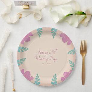 Assiettes En Carton Plaque papier Mariage personnalisée