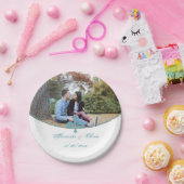 Assiettes En Carton Plaque papier Mariage photo turquoise Fleur de Lis (Fête)