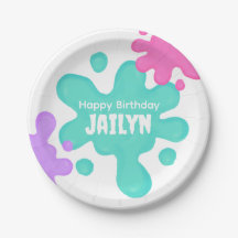 Plaque papier mince turquoise pour l'anniversaire