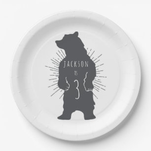 Assiettes En Carton Plaque papier minimaliste pour l'anniversaire de l