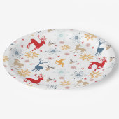 Assiettes En Carton Plaque papier Motif Cerfs de Noël (Angle)