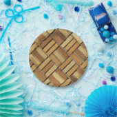 Assiettes En Carton Plaque papier - Motif en brique (Fête)