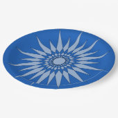 Assiettes En Carton Plaque papier - Motif étoile en bleu (Angle)