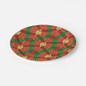 Assiettes En Carton Plaque papier Motif géométrique Afro Pop (Angle)