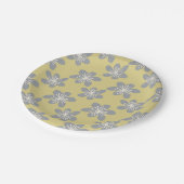 Assiettes En Carton Plaque papier Motif gris et jaune cool (Angle)