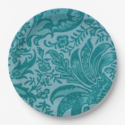 Assiettes En Carton Plaque papier Motif indien (par William Morris) (Devant)
