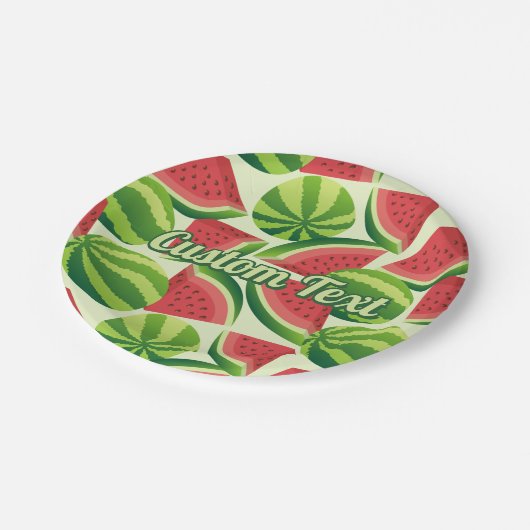 Assiettes En Carton Plaque papier Motif pastèque (Angle)