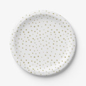Assiettes En Carton Plaque papier Motif Pois Gold Mod (Devant)