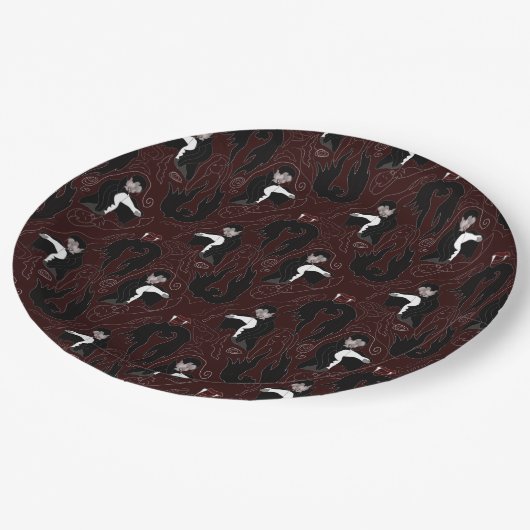 Assiettes En Carton Plaque papier Motif Vampire (Angle)