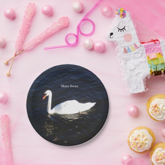 Assiettes En Carton Plaque papier Mute Swan (Fête)