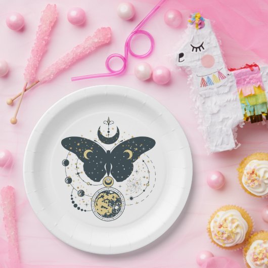 Assiettes En Carton Plaque Papier Mystique Papier Papier Ciel (Fête)