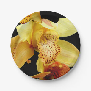 Assiettes En Carton Plaque papier orchidée jaune pâle