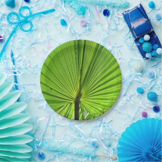 Assiettes En Carton Plaque papier - Palme tropicale (Fête)