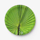 Assiettes En Carton Plaque papier - Palme tropicale (Devant)