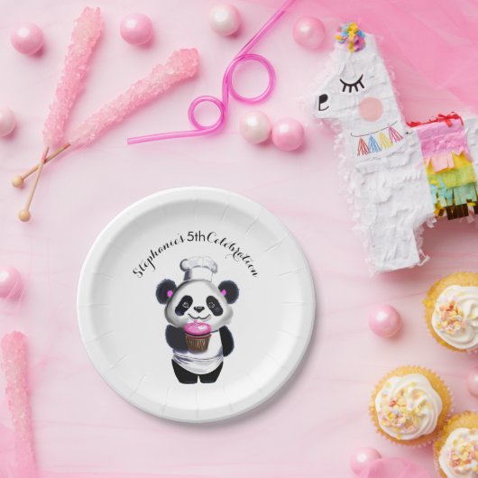 Assiettes En Carton Plaque Papier Panda Cute (Fête)