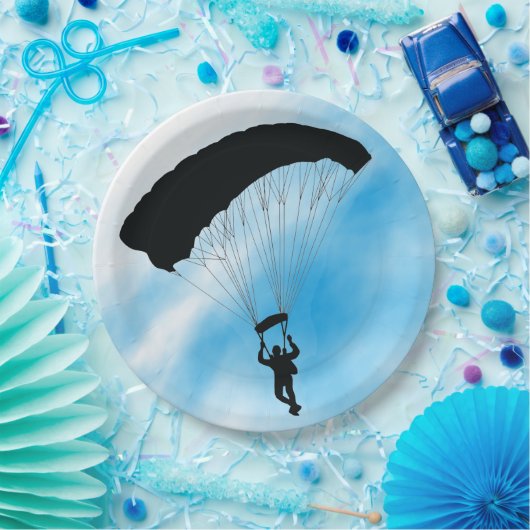 Assiettes En Carton Plaque Papier Papier de Conception Skydiving (Fête)