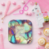 Assiettes En Carton Plaque Papier papillon (Fête)