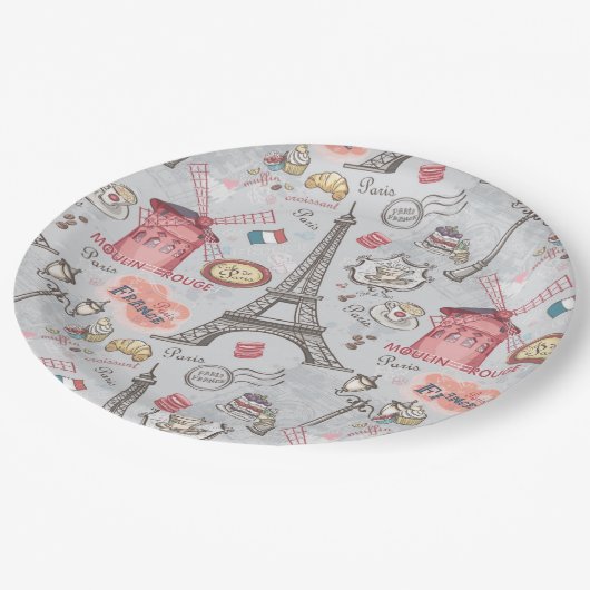 Assiettes En Carton Plaque papier Paris (Angle)