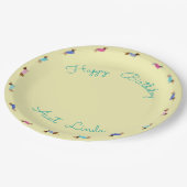 Assiettes En Carton Plaque papier Pastel Dachshund customisée (Angle)