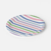 Assiettes En Carton Plaque Papier Pastel Large Bande (Angle)
