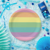 Assiettes En Carton Plaque Papier Pastel Rainbow (Fête)