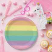 Assiettes En Carton Plaque Papier Pastel Rainbow (Fête)