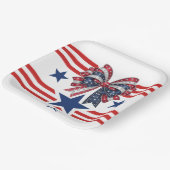Assiettes En Carton Plaque Papier Patriotique (Angulaire)
