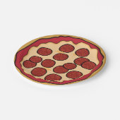 Assiettes En Carton Plaque Papier Pepperoni Pizza (Angle)