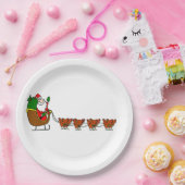 Assiettes En Carton Plaque Papier Père Noël Et Poulet (Fête)