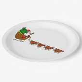 Assiettes En Carton Plaque Papier Père Noël Et Poulet (Angle)