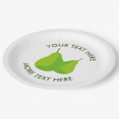 Assiettes En Carton Plaque papier personnalisée avec impression poire (Angle)