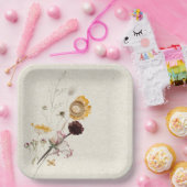 Assiettes En Carton Plaque papier personnalisée fleur sauvage (Fête)