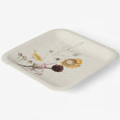 Assiettes En Carton Plaque papier personnalisée fleur sauvage (Angulaire)