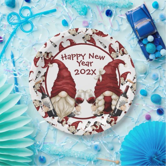 Assiettes En Carton Plaque papier personnalisée pour le Nouvel An (Fête)